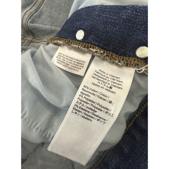 J. Crew 9" Vintage Straight Jean Distressed Button Fly Blue Denim Plus Size 36 - Picture 5 of 9